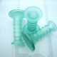 3 twisted glass candlesticks