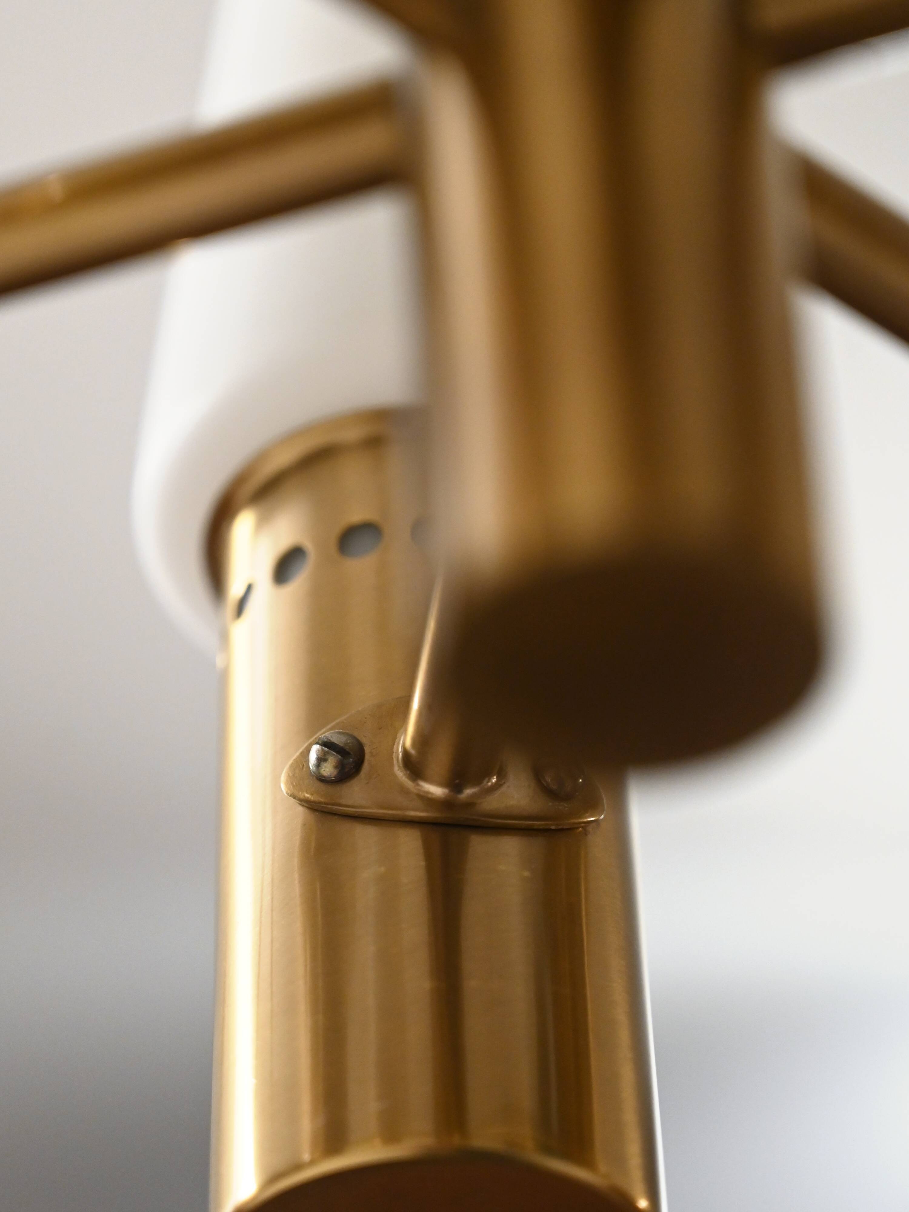 1950s brass and glass chandelier by Hans-Agne Jakobsson