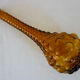 Carafe bottle in brown glass bubbles Empoli 60s