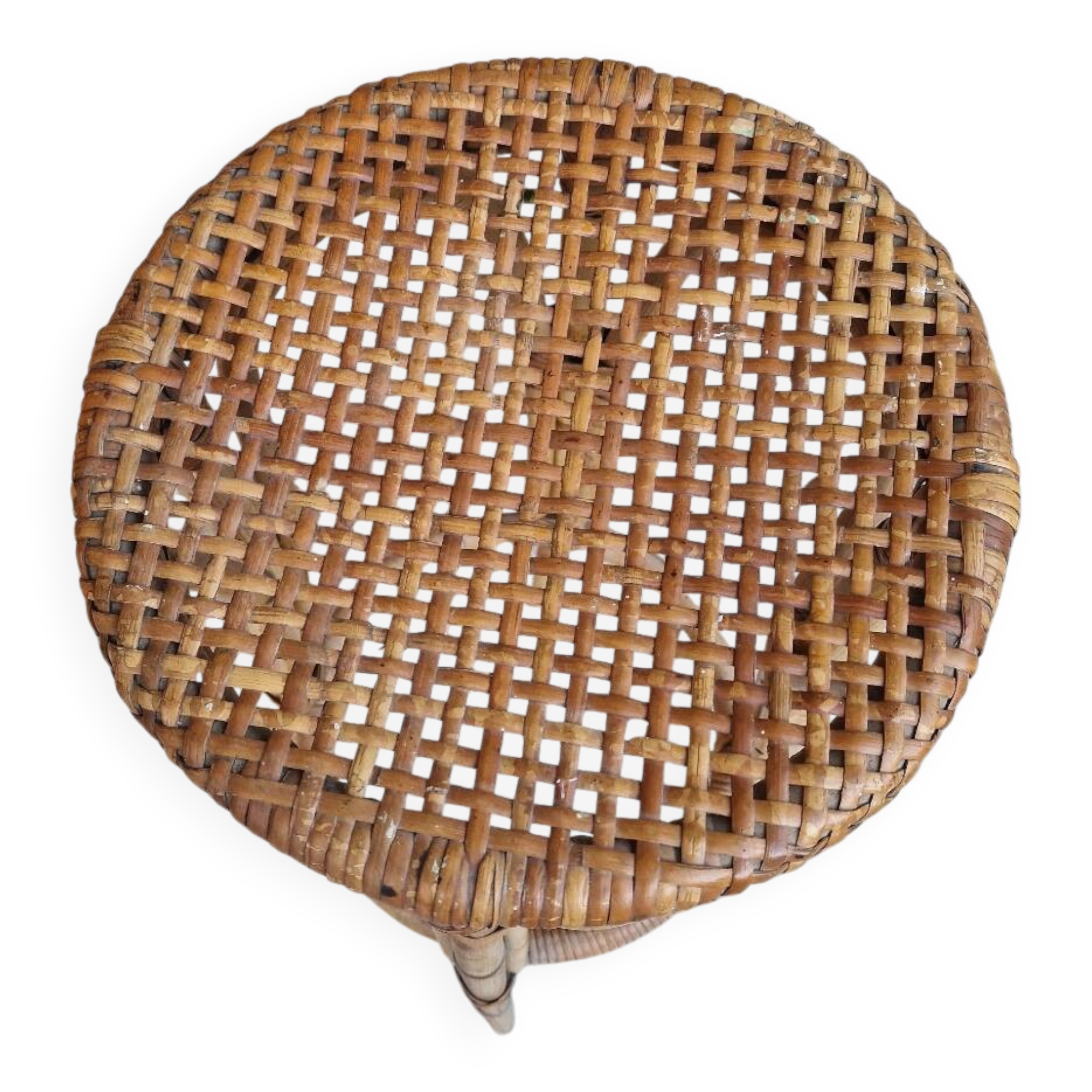 Vintage rattan stool