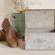 Small old white metal box
