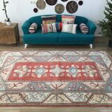 Turkish Rug, Vintage Area Rug, 205 x 311 cm, Handmade Rug, RK 8359