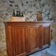 Vintage French pine buffet / Shop counter, 1930s