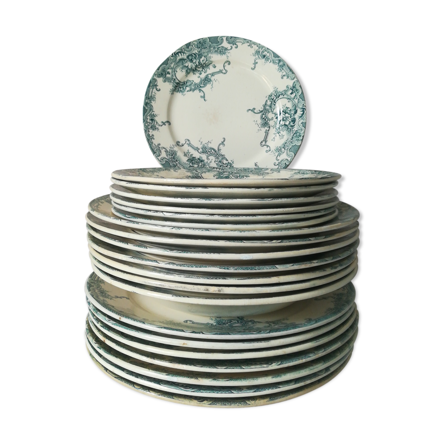 Ensemble d'assiettes terre de fer
