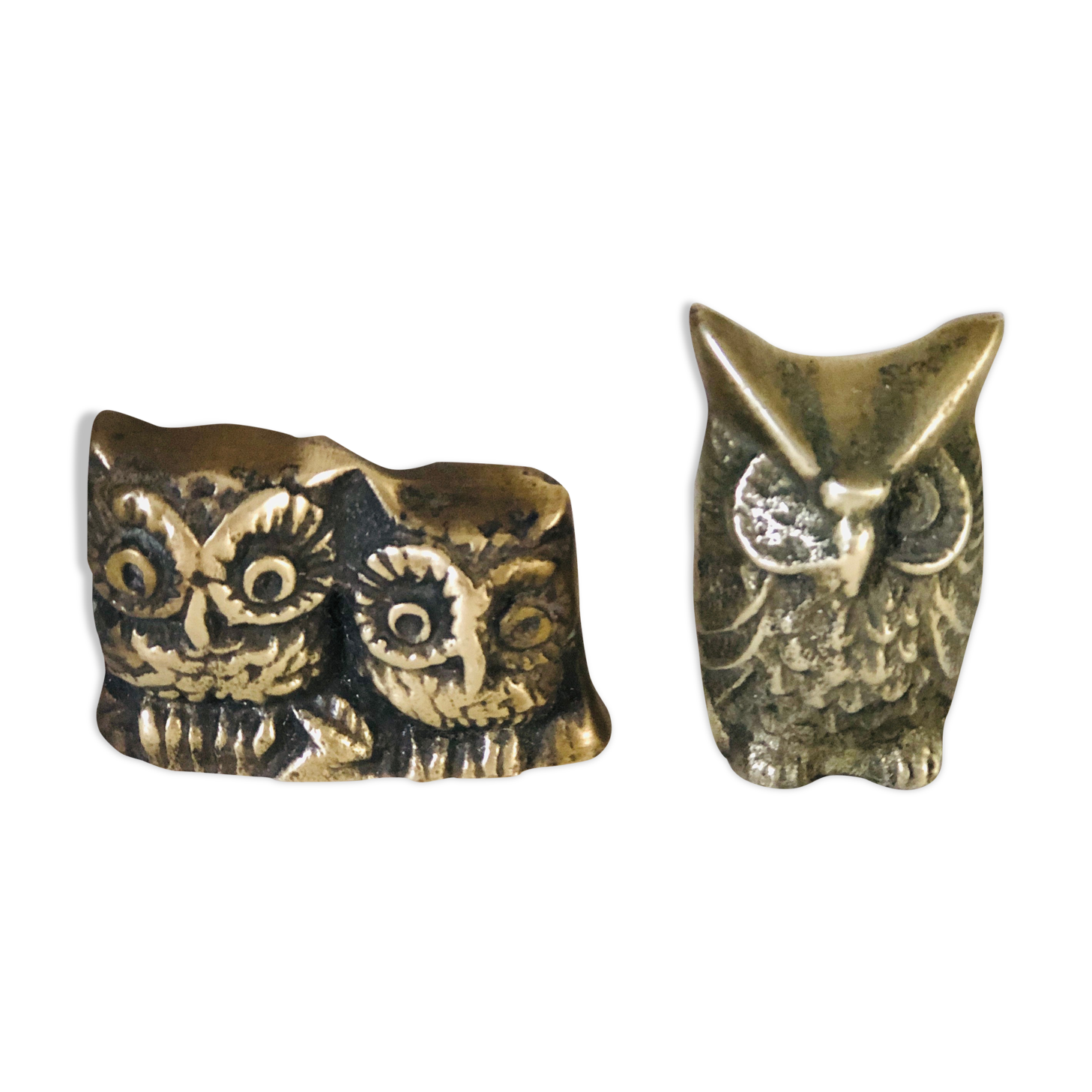 Brass owl lot