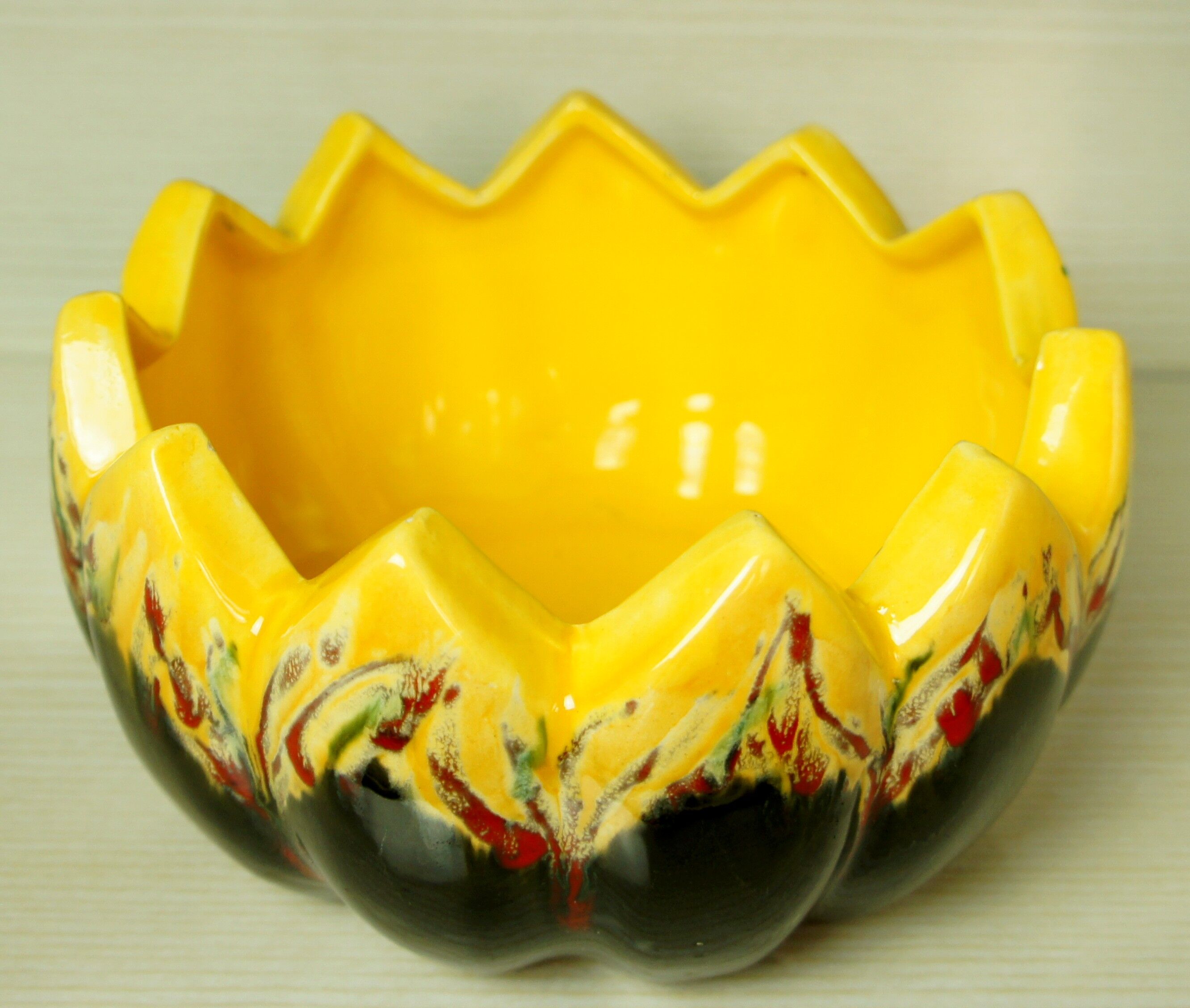 Signed ceramic pot cover