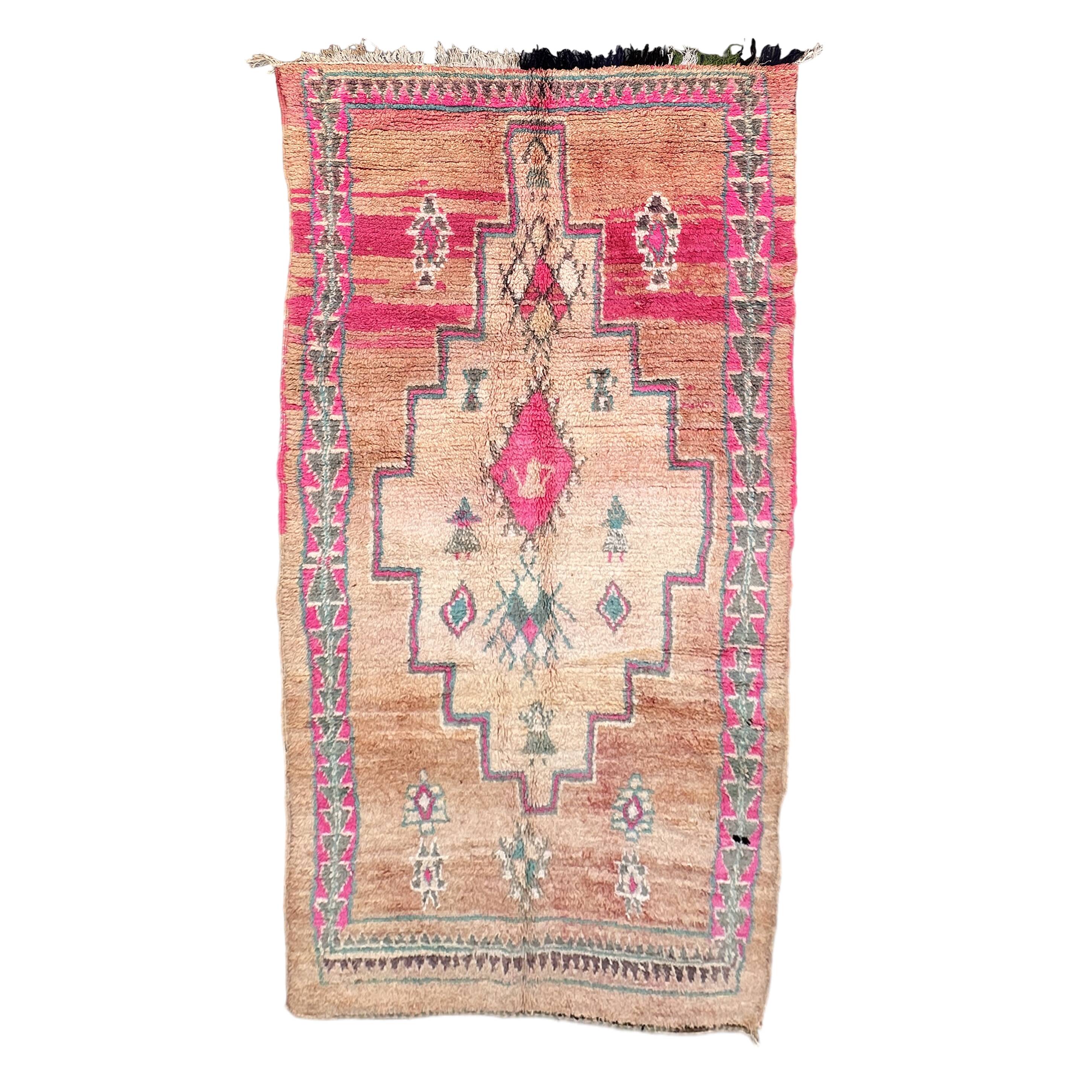 Tapis Marocain  Boujad coloré - 369 x 176 cm