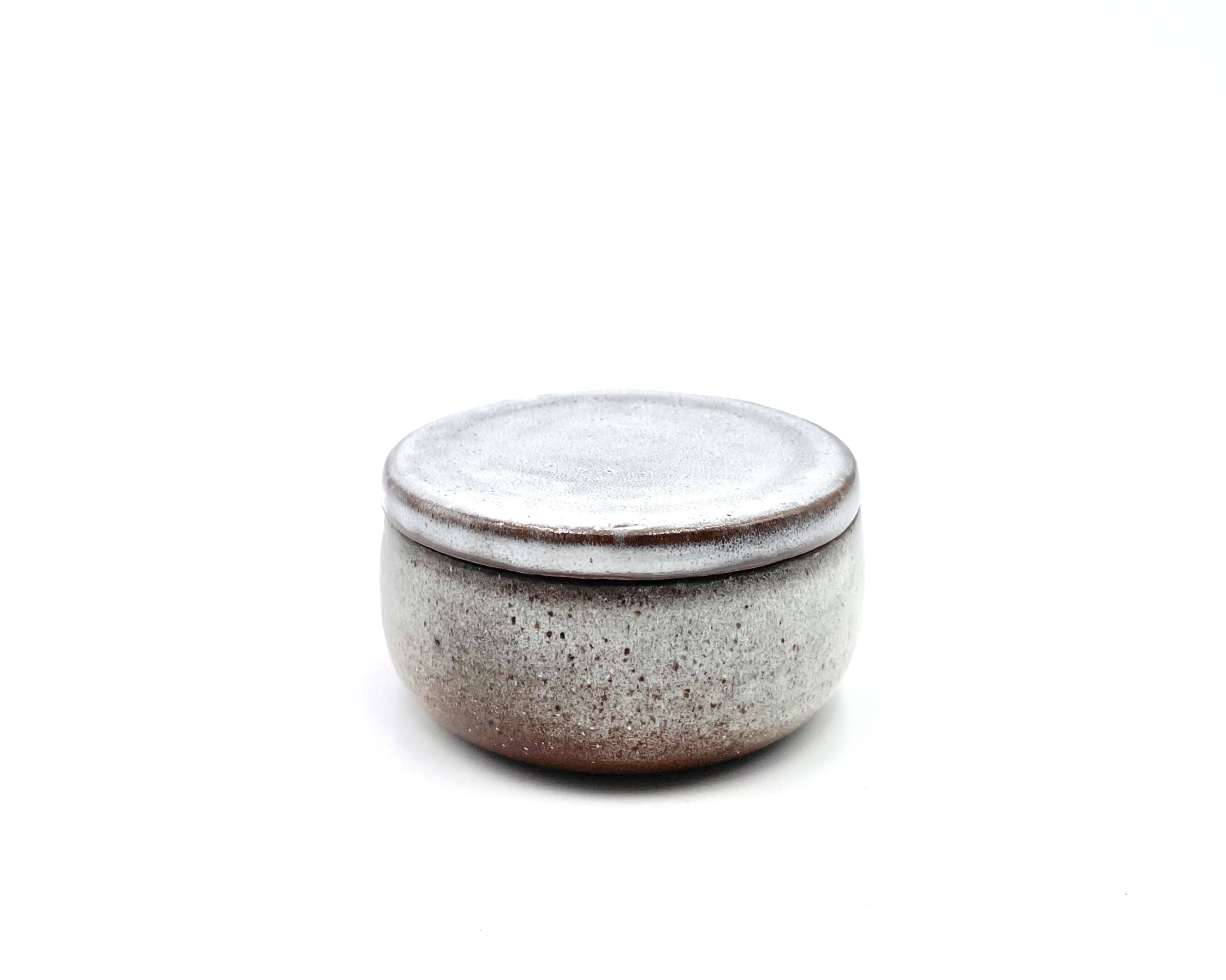 Round sandstone box by Jeanne and Norbert Pierlot, 1960s