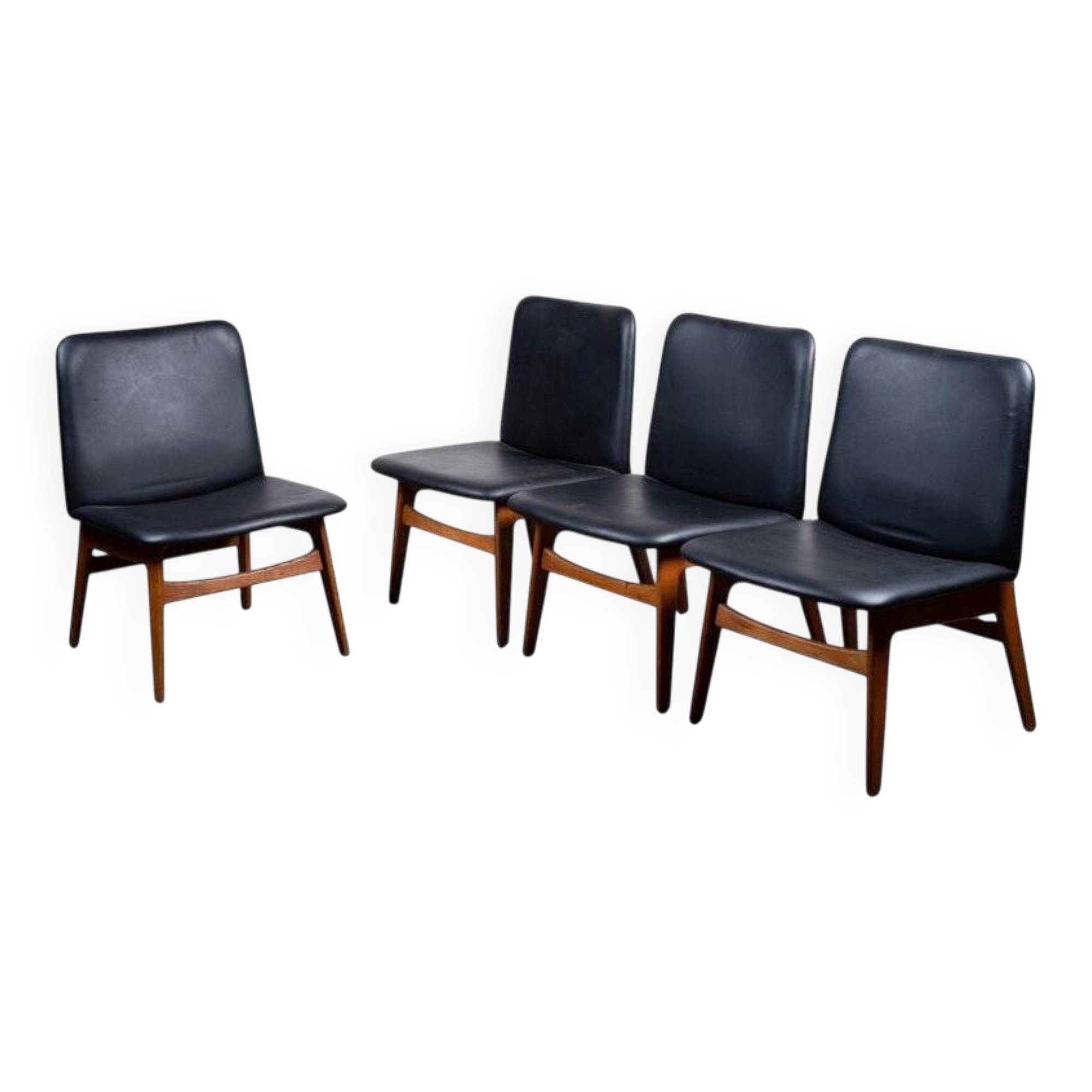 BM 230 Chairs in Oak attributed to Børge Mogensen, 1954, Set of 4
