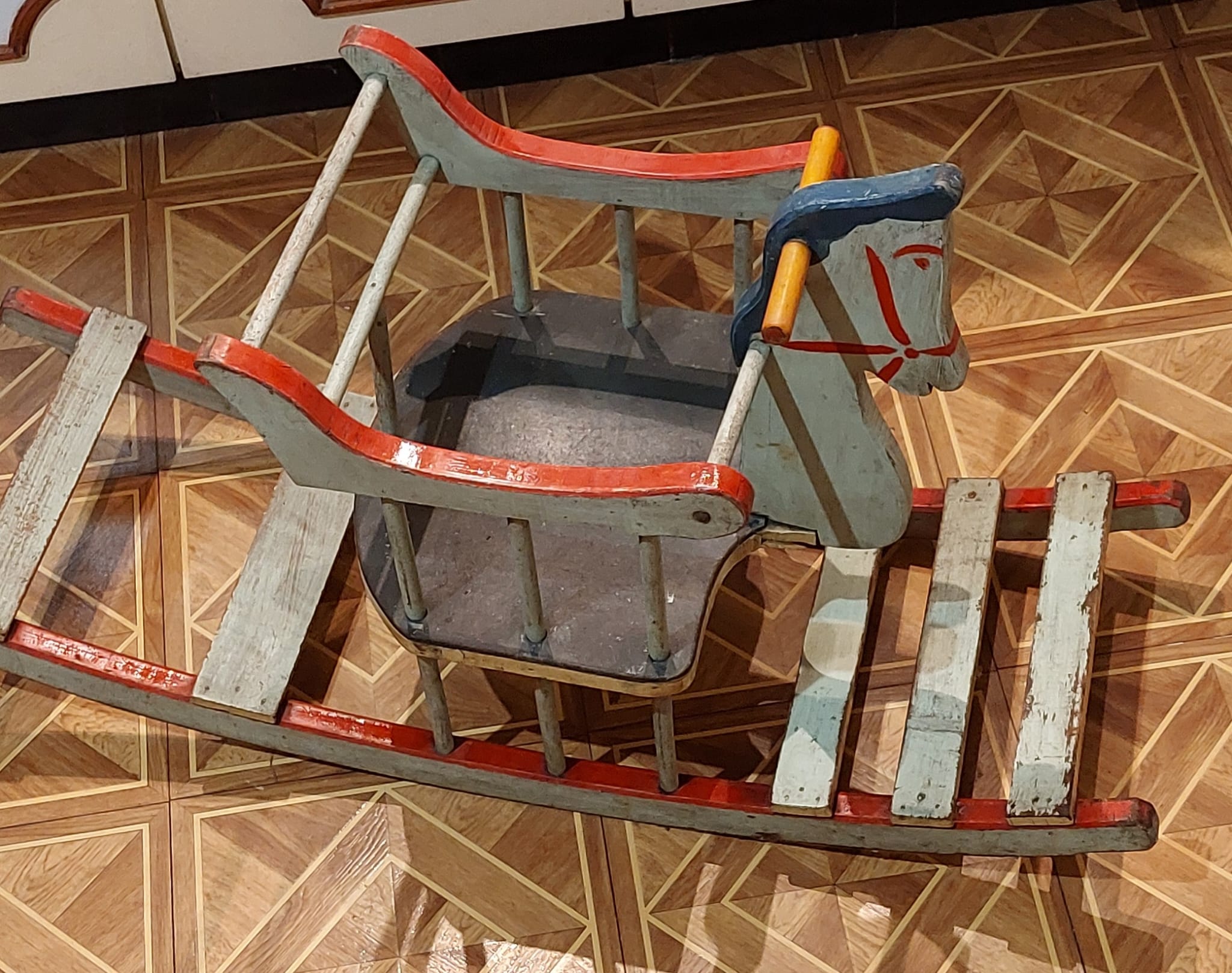 Vintage wooden rocking horse