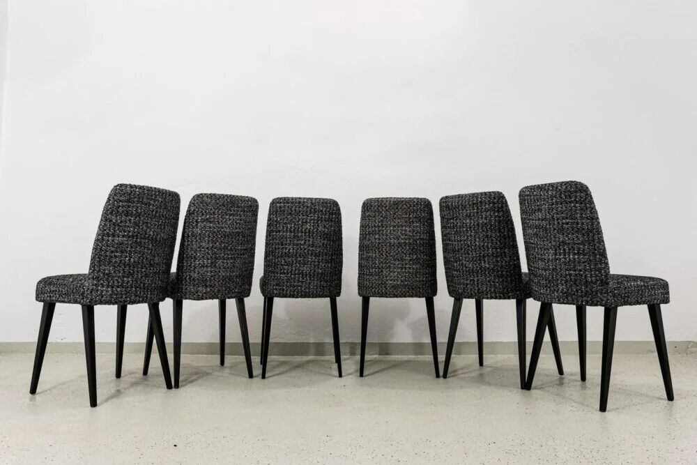 Vintage Dining Chairs, by SFM Poland, 1960’s, Set Of 6