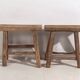 Pair of antique stools (circa 1900). Set of 2 pieces