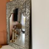 Silver oriental mirror