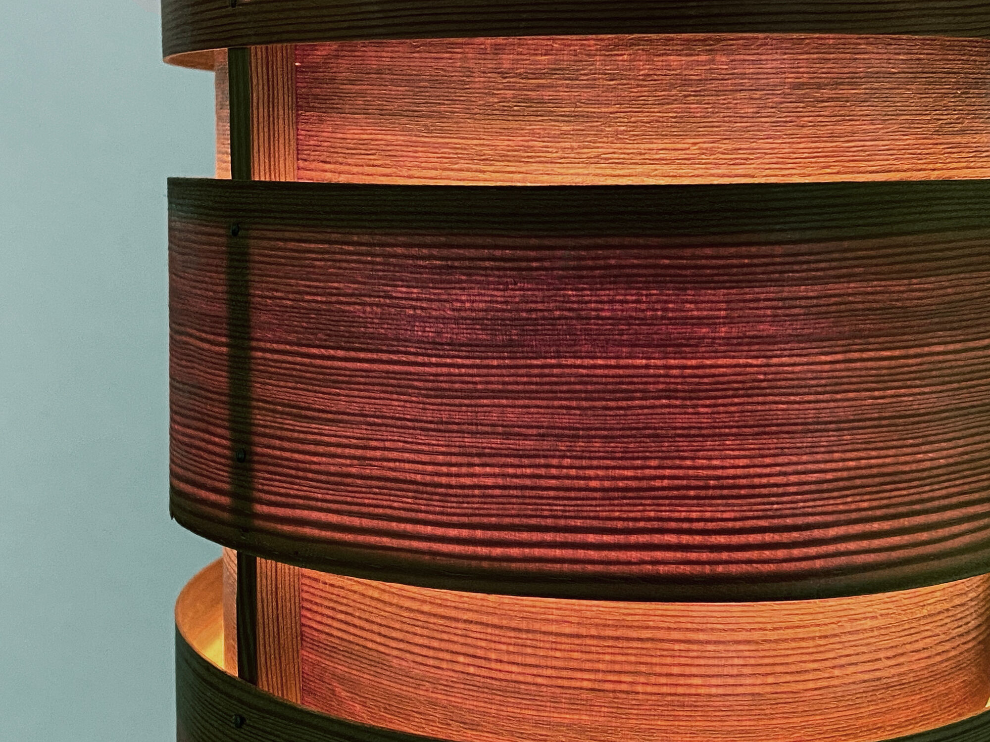 Pine veneer pendant light T355 "Berse" by Hans-Agne Jakobsson for Ellysett AB. Sweden 1960s