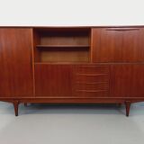 Vintage Scandinavian high sideboard in teak from the 50s and 60s