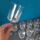 10 vintage engraved crystal walking glasses