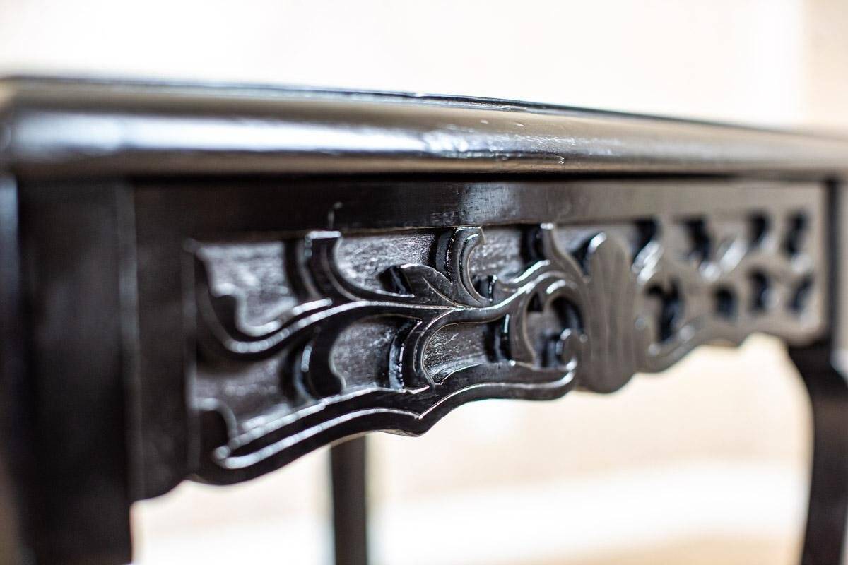 Antique Side Table with Ceramic Top, 1890s