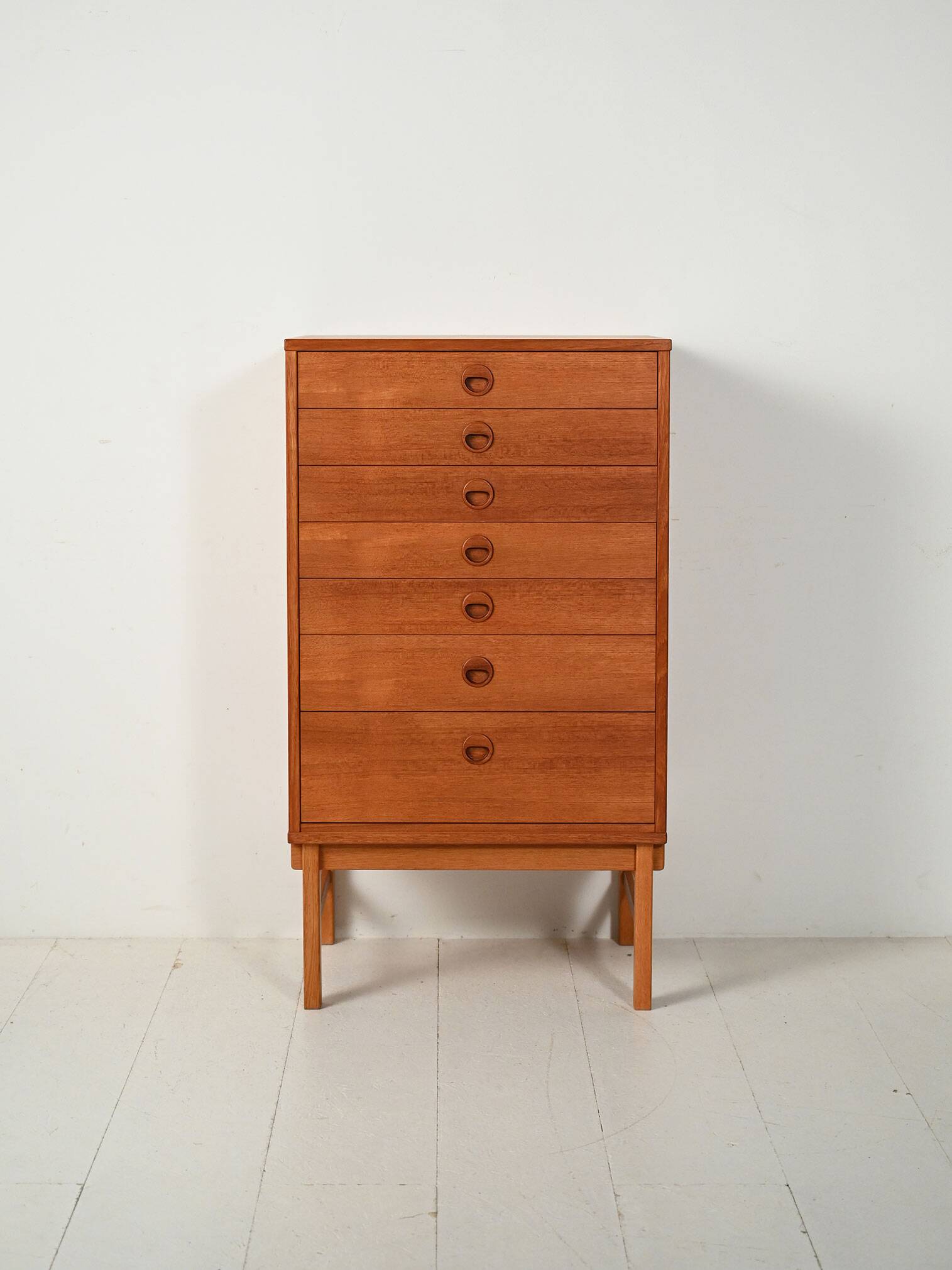 Commode scandinave en teck à 6 tiroirs, années 1960