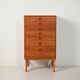 Commode scandinave en teck à 6 tiroirs, années 1960