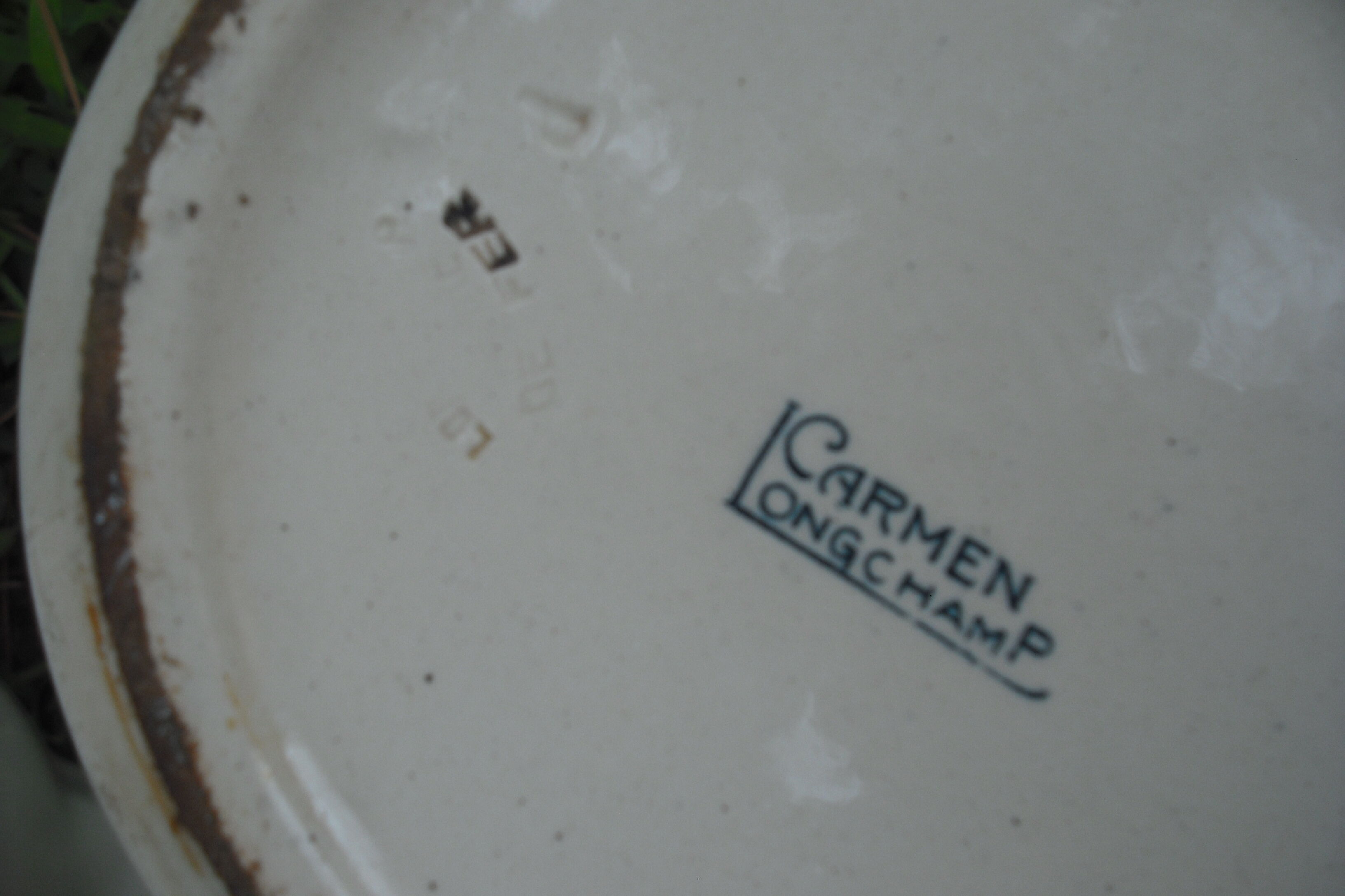 Two earthenware water brocs "Carmen" Longchamps