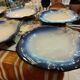 Set of 6 ceramic dishes by Pol Chambost from the 1950s.