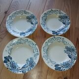 Assiettes Creuses Vintage Longwy “Tournesol” | Lot de 4