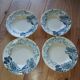Vintage Longwy "Sunflower" Deep Plates | Set of 4