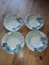 Vintage Longwy "Sunflower" Deep Plates | Set of 4