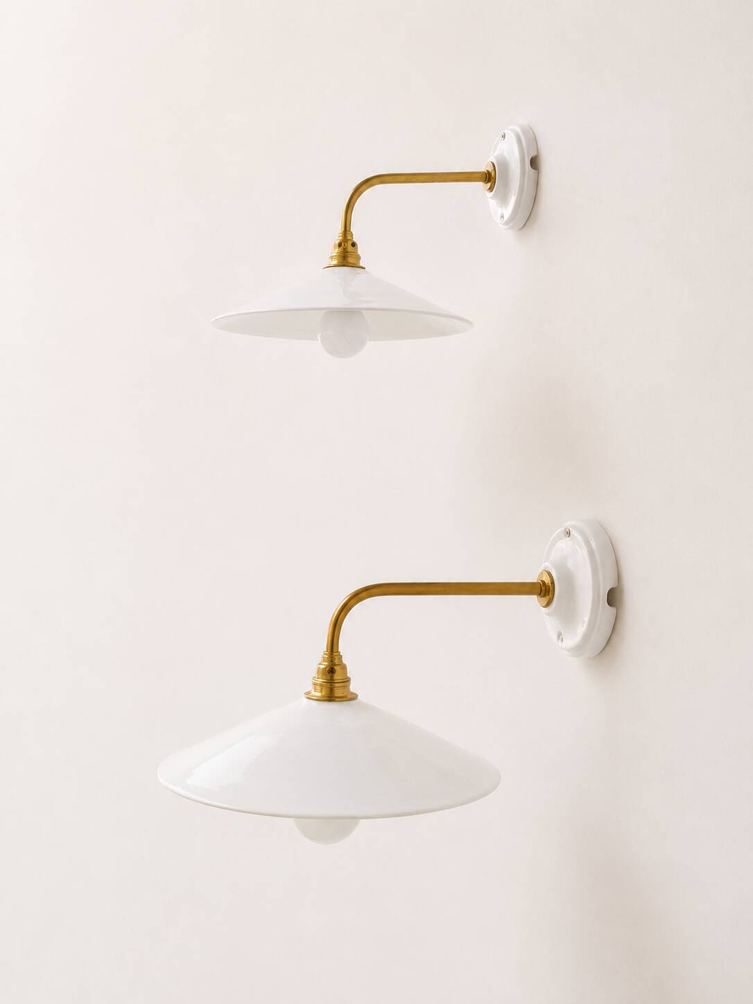 Vintage opaline wall lights