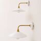 Vintage opaline wall lights