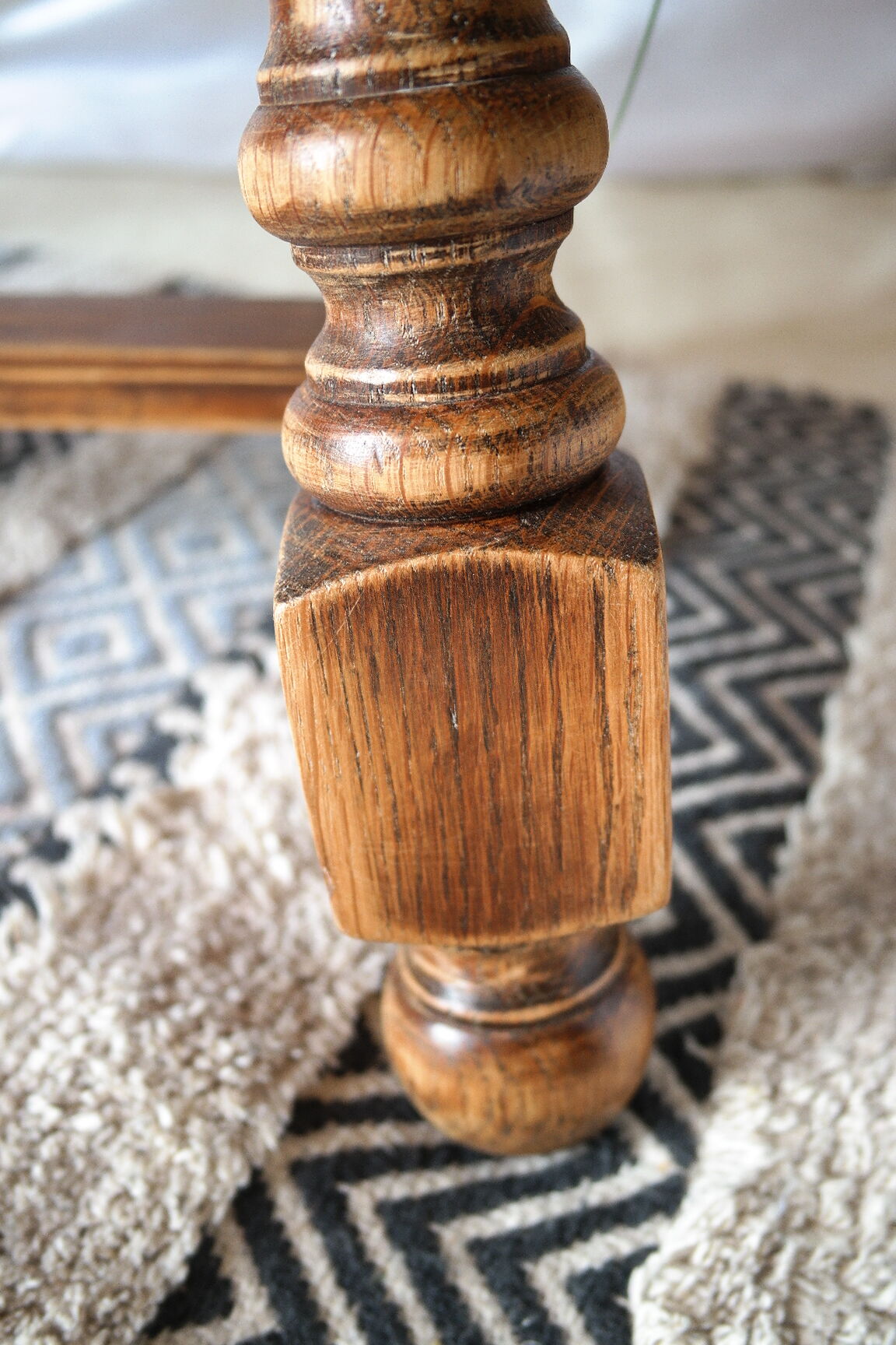 Country coffee table western vintage oak