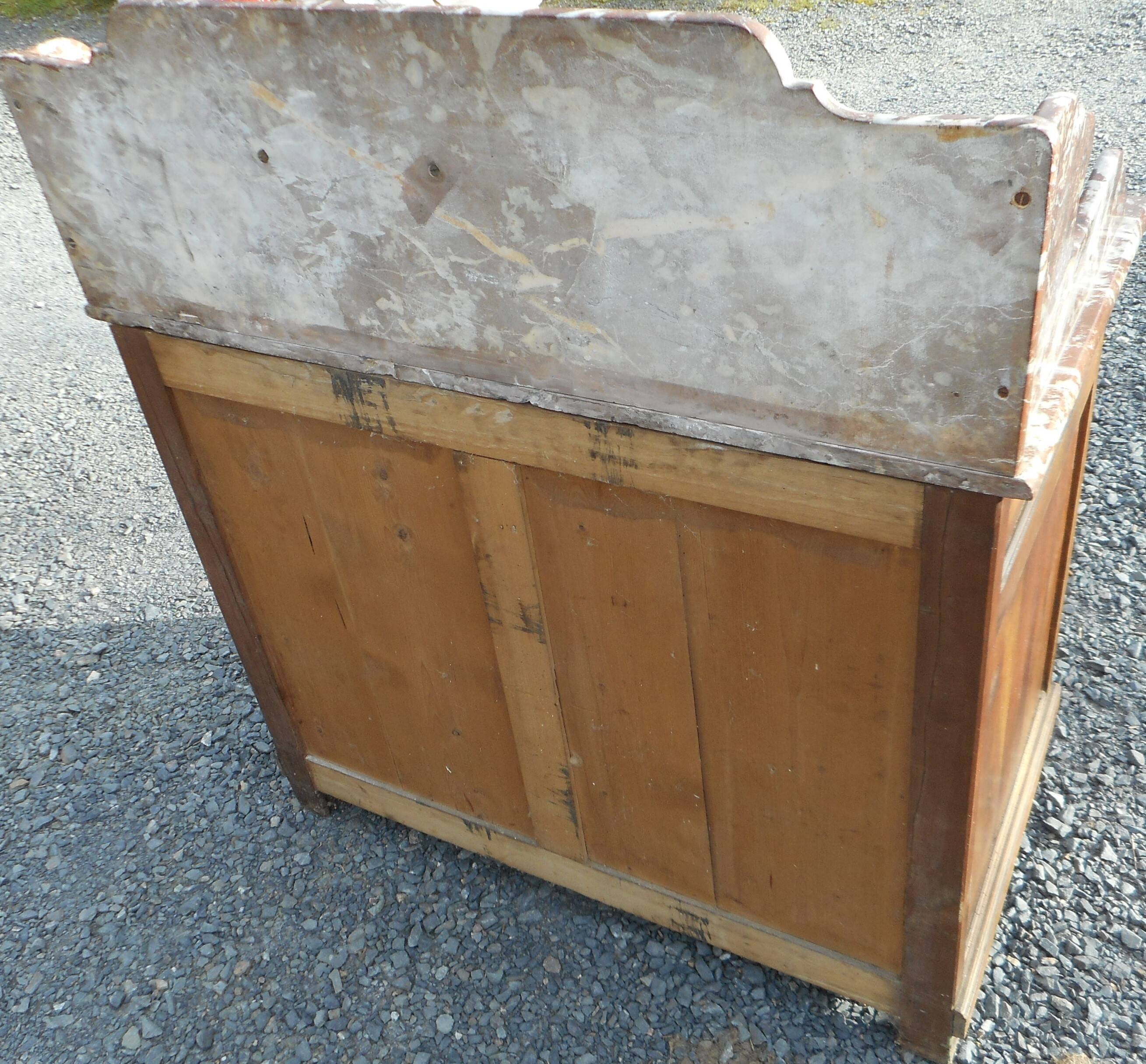 old bathroom cabinet / dressing table with marble