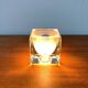 Vintage German glass cube table lamp Ta 14 by Peill & Putzler, 1970s.