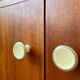 60's wooden shoe cabinet