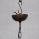 Italian mid-century brass and glass pendant light