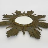 Ancien miroir soleil en plomb style Line Vautrin Irena Jaworska 48 cm - 18,89 "