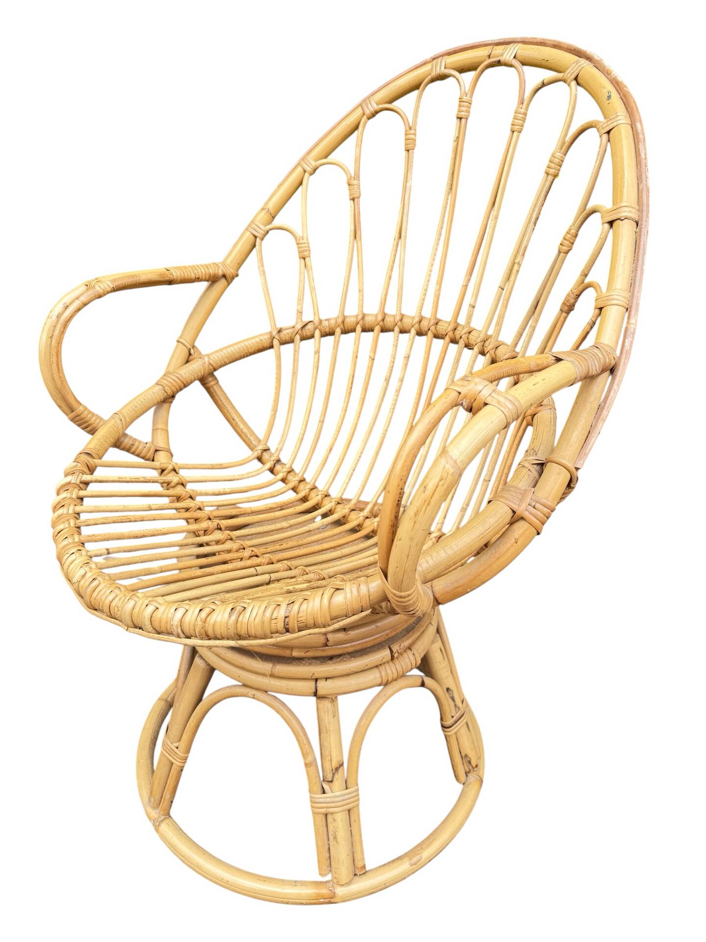 1960s Rattan Egg Chairs from France