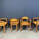 CJ Rosengaarden pine wood dining set - set of 5 - 1970s