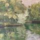 Oil on canvas by S.Chapchal by the river