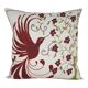 Housse de coussin brodée vintage 48x48 cm