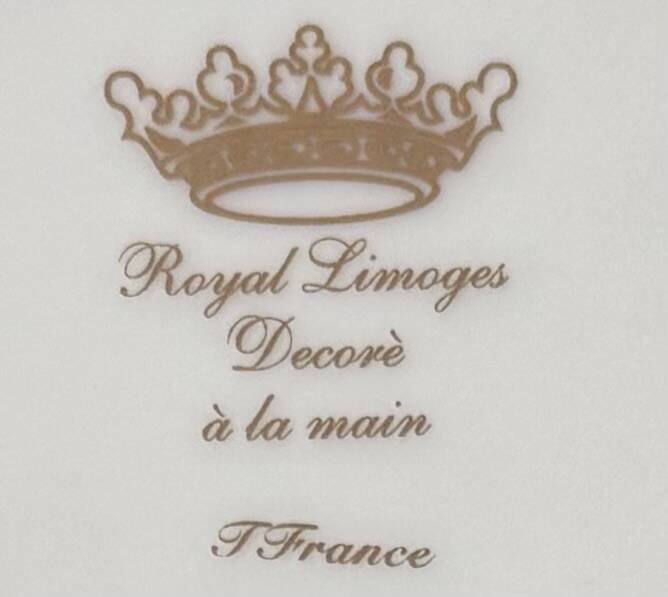 Royal Limoges Porcelain Empty Pocket Plate - Vintage Gold