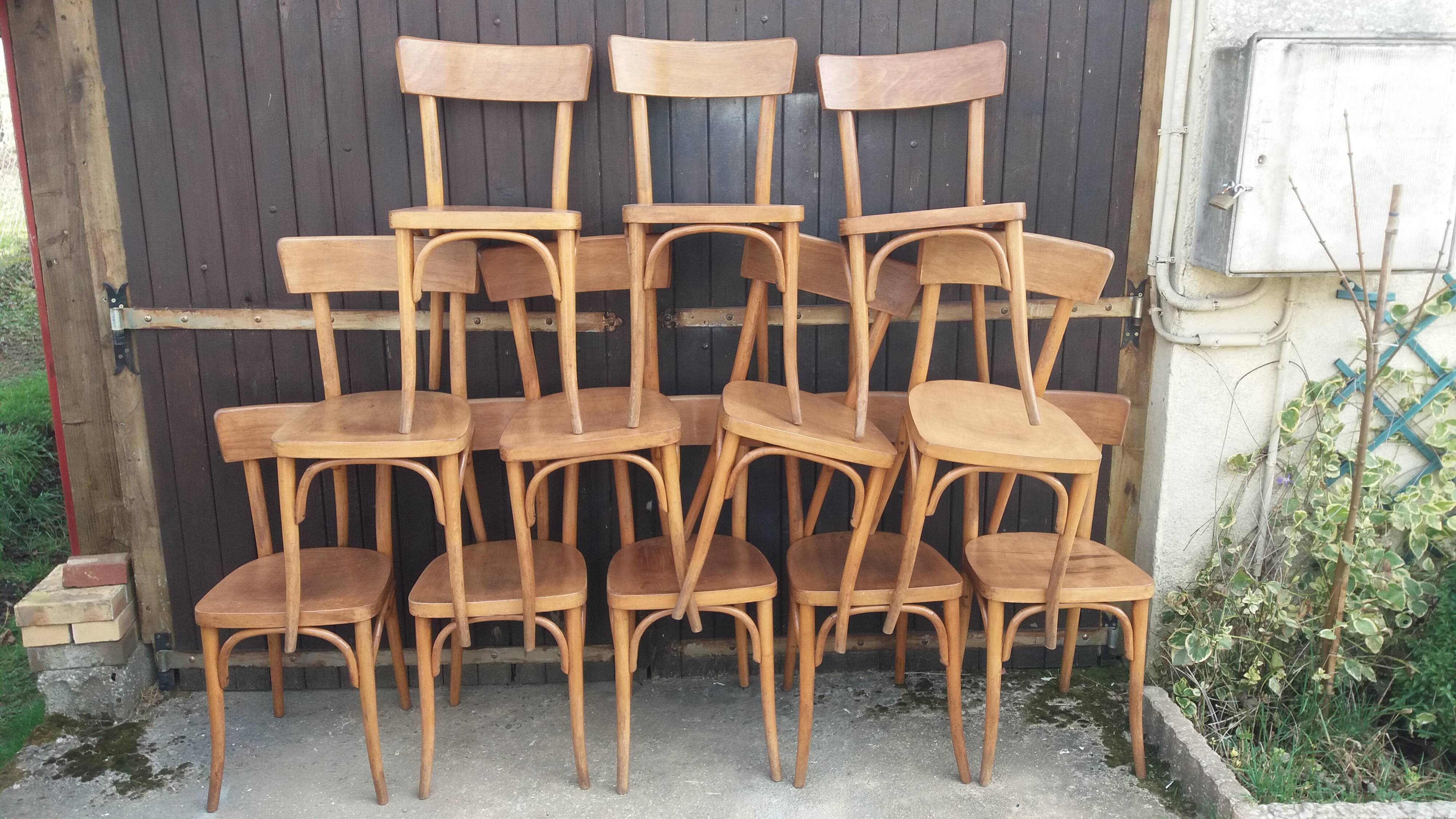 Set of 12 bistro chairs