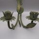 Vintage "sheaf of wheat" wall candle holder in painted brass