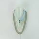 1950s sconce metal mesh and brass with glass shade