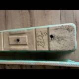 2 water green stone planters, 1950s-60s