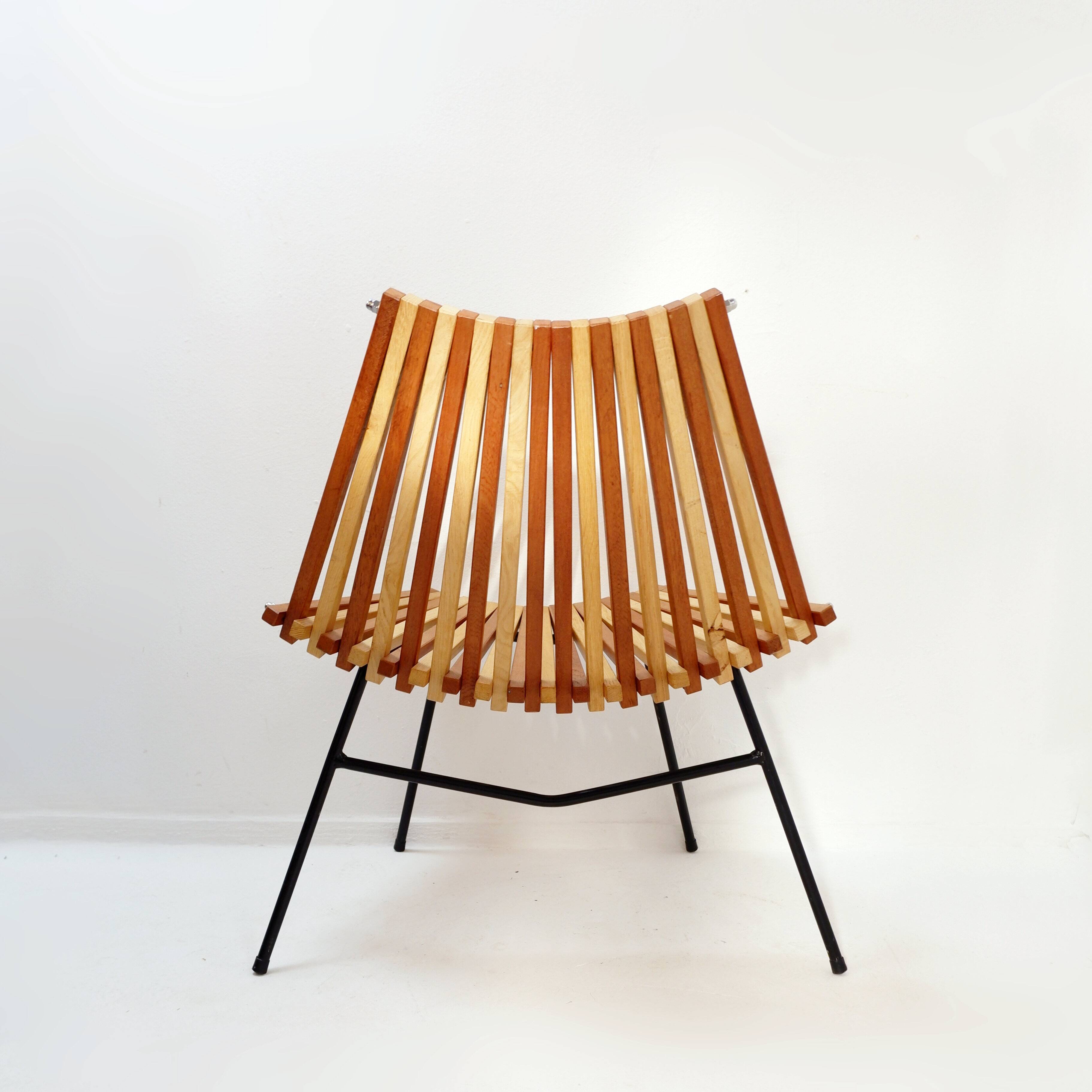 "Slats" chair in the style of Mod. 218 by Dirk Van Sliedregt for Rohé