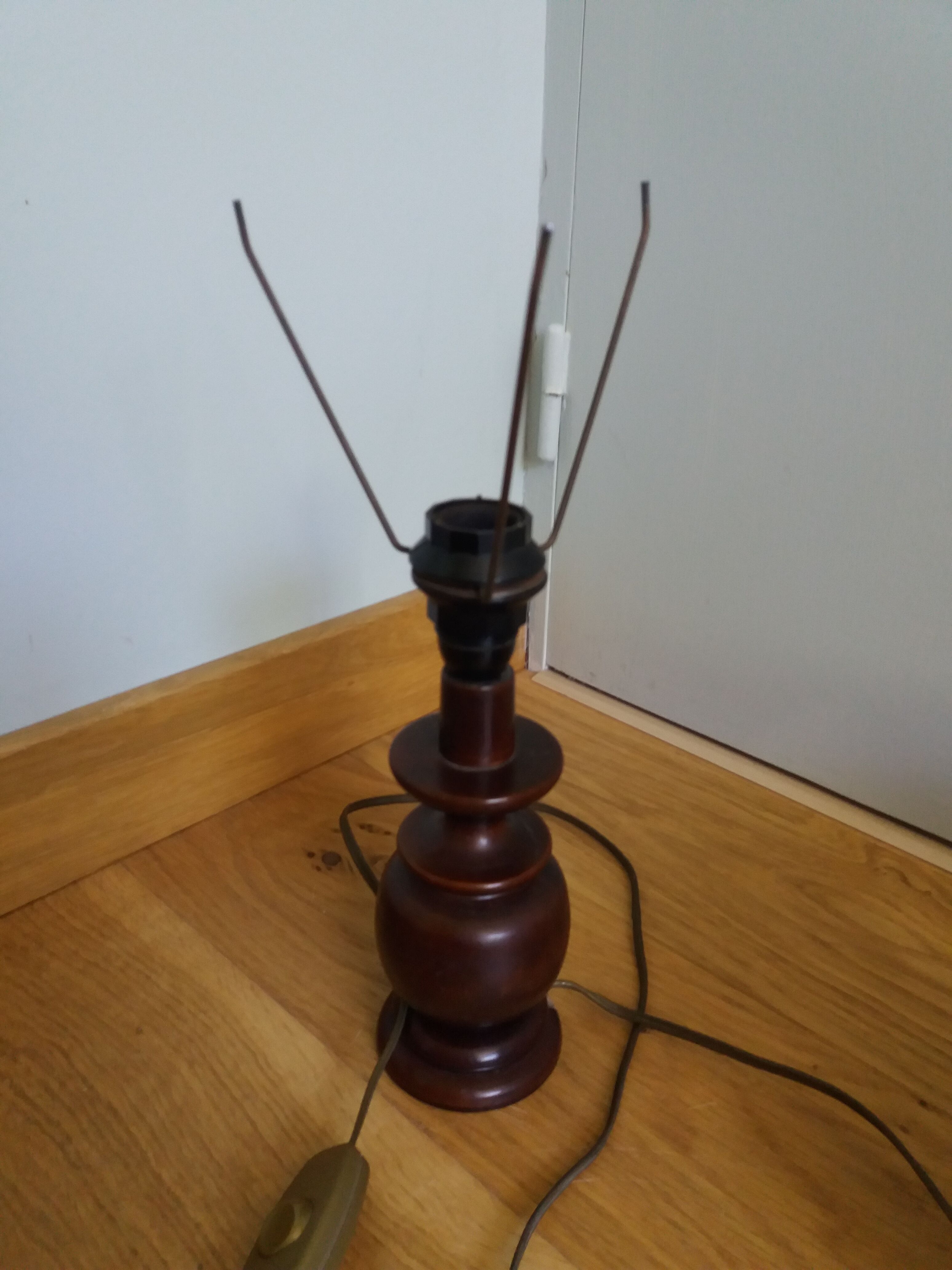 Bedside lamp turned wood