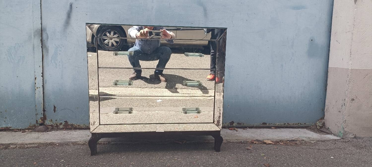 Commode miroir vintage