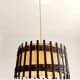 Wood and burlap pendant light, 1970
