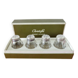 Salt and pepper "CHRISTOFLE" in solid silver in their original box, 1950.